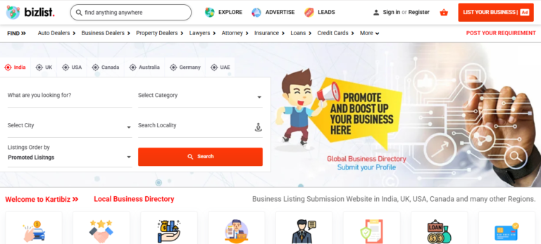 BizList – Business Listing Website