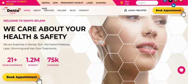 DentoSplash – Dental, Skin & Hair Care Clinic Website