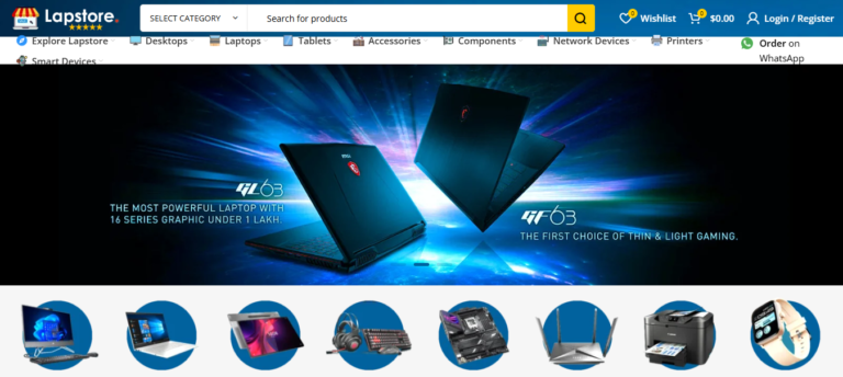 Lapstore – Online Computer Store Website