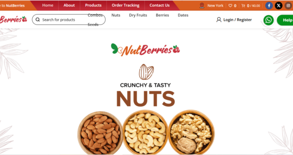 NutBerries – Nuts & Dry Fruits Store Website