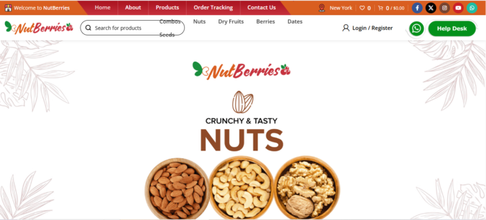 NutBerries – Nuts & Dry Fruits Store Website