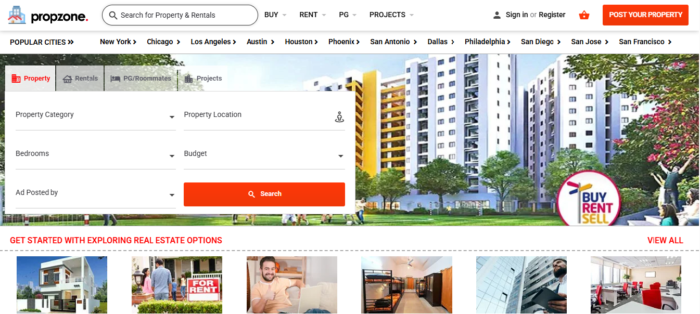 PropZone – Property Listing Website