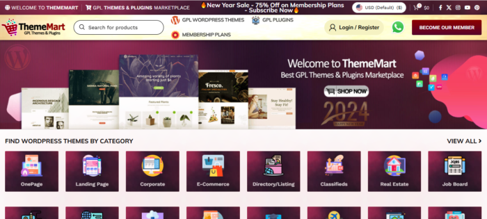 ThemeMart – GPL Themes and Plugins Website